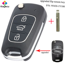 KEYECU Upgraded Flip Remote Car Key With 3 Buttons & 433MHz & ID46 Chip - FOB for KIA Picanto Morning 2011-2012 P/N: 95430-1Y100 2024 - buy cheap