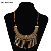 2017 Fashion Metal Tassel Collier Maxi Choker Collares Women Statement Necklace Gypsy Vintage Bijoux Necklace 2024 - buy cheap