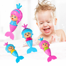 Baby Bath Toys Cute Cartoon Animal Mermaid Clockwork Dabbling Classic Swimming Water Wound Up Chain Bathroom Toy for kids 2024 - buy cheap