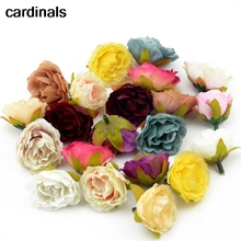 100pcs 3 centímetros Barato Vívida Peônia Flores De Seda Artificial Queda Europeu Falso Casamento Casa Decoração DIY Coroa De Flores Artesanais Acessórios 2024 - compre barato