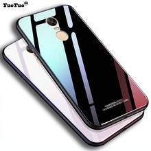 YueTuo luxury original hard glass mirror case for xiaomi redmi note 4 note 4x note4 silicone silicon back coque phone cover etui 2024 - buy cheap