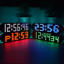 Kit de reloj despertador LED de matriz de puntos Digital de alta precisión, Temporizador con caja transparente, pantalla de hora y fecha de temperatura 2024 - compra barato