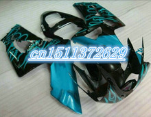 Dor-Newest Fairing kit for KAWASAKI Ninja ZX6R 03 04 ZX 6R 2003 2004 ZX-6R 636 03-04 2003 2004 ABS blue gloss black Fair D 2024 - buy cheap