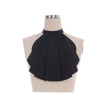 Cosplaydiy-Corbata de cuello de Jabot para hombre, accesorio Victoriano del siglo 18, corbata de Jobot negra Medieval, accesorio de Cosplay, L320 2024 - compra barato