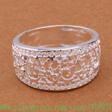 Free Shipping Wholesale silver plated Rings,sterling silver jewelry,Mesh web net finger Ring  /awvajoca cjbalaia R211 2024 - buy cheap