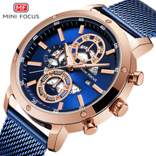 MINI FOCUS Men's Watches Stainless Steel Luxury Brand Waterproof Chronograph Quartz Wrist Watch Man Clock Relogio Masculino 2024 - buy cheap