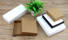 10 размеров упаковочная черно-белая крафт-бумага подарочная упаковочная коробка крафт Пустая Картонная Бумага Подарочная бумажная коробка с крышкой подарочная картонная коробка 2024 - купить недорого