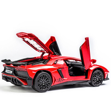 1:32 Car Model Aventador LP750-4 Diecast Sports Car with Sound Light Alloy Toy Car Pull Back Vehicles Kids Gifts 2024 - buy cheap