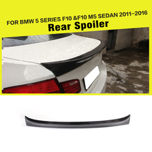 Car-Styling Carbon Fiber Rear Trunk Boot Lip Spoiler Wing for BMW F10 528I 535I 550I 2011 - 2014 2024 - buy cheap