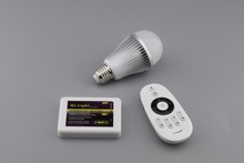 Lâmpada led e27 85-265v 2.4g 9w, lâmpada inteligente + controle remoto regulável + caixa de controle wifi para sala 2024 - compre barato