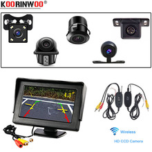 Koorinwoo Wireless 4.3 Inch LCD Car Rearview Monitor 2 Video inputs DVD VCR display for Rear view vehicle camera reverse Screen 2024 - buy cheap