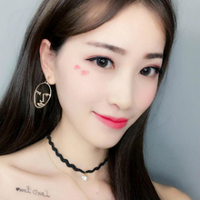 Korean jewelry 2017 new earrings personalized face hollow earrings face oval earrings Earrings For Women Oorbellen 2024 - buy cheap