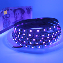 Светодиодный светильник 5050 SMD 60, светодиодный s/m 395-405nm, светодиодный Ультрафиолетовый диодный светильник, гибкая лента для диджеев, флуоресцентная УФ-лампа 2024 - купить недорого