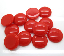 30Pcs 22mm Resin Red Round Decoration Crafts Beads Flatback Cabochon Scrapbook DIY Embellishments Accessories Buttons 2024 - buy cheap