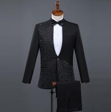 Personality fashion clothes men suits designs masculino homme terno stage costumes for singers jacket men sequins blazer dress 2024 - buy cheap