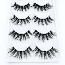 HBZGTLAD New 5 pairs Real Mink Fake eyelashes 3D Natural False Eyelashes Mink Lashes Soft Eyelash Extension Makeup Kit Cilios 02 2024 - buy cheap