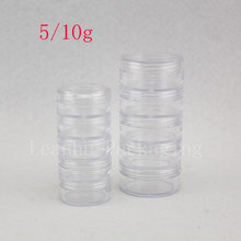 5g  10g  Empty Stacked Clear Jar Loose Power Pot Eye Shadow Powder Small Stack Container Nail Art Portable Bottles 5 Layers Jars 2024 - buy cheap