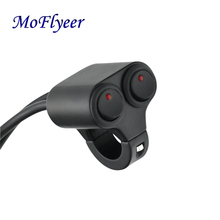MoFlyeer 22mm Motorcycle Switches Handlebar Mount Switch Headlight Hazard Brake Fog Light ON OFF Aluminum Alloy With Indicator L 2024 - buy cheap