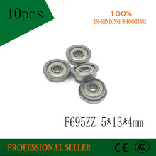 F695ZZ  5X13X4mm ABEC-3 flange ball bearings  5*13*4mm  F695-2Z flanged radial shaft ball bearing 5*13*15*4*1 mm F695z F695 ZZ 2024 - buy cheap