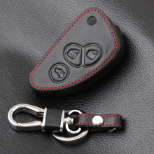 Fit For Alfa Romeo 147 156 166 Gt Jtd Ts Shell Styling Holder Protector 3 Button Genuine Leather Remote Flip Key Cover Case Fob 2024 - buy cheap