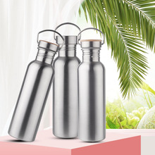 Hot Sale Bpa Free 500/750ml single wall Portable Stainless steel304  Sports&Outdoor Kettle Bicycle My Water Bottle Bamboo Lid 2024 - buy cheap