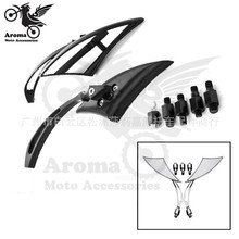 Preto quente prata chrome moto espelho retrovisor para harley espelho retrovisor da motocicleta para harley davidson espelho lateral 2024 - compre barato