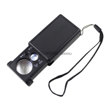 100PCS 30x 60x Magnifier LED Mini Pocket Portable Hand Magnifying Jeweler Microscope Currency Detector Old Man Reading Glass 2024 - buy cheap