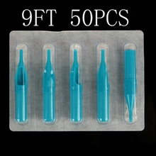 YILONG Hot Sale 50Pcs Blue Sterile Disposable Tattoo Nozzle Tips For Needle Tube Pick 9FT 2024 - buy cheap