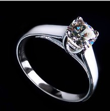 Anel de casamento feminino com simulação de diamante, anel em ouro branco 14k, excelente presente para o dia das mães, envio rápido, 1 quilate 2024 - compre barato