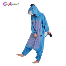 Disfraz de Donkey Kigurumi para mujer y hombre, pijama de dibujos animados de animales, mono de fiesta de disfraces para Halloween y Carnaval 2024 - compra barato