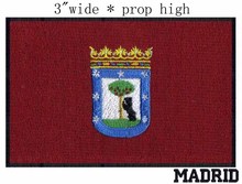 Madrid, Spain Flag 3.0" wide embroidery patch  for flowers/badge/a small animal and tree 2024 - buy cheap