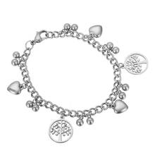 LASPERAL 1PC Hollow Life Tree Pattern Charm  Stainless Steel Bracelets Fashion Link Chain Bracelets For Women Jewelry 2024 - buy cheap