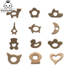 Wooden Teether Rings Natural Wood Teething Toys for Infant,Wooden Teether Animals for Toddler,Baby Soothing Pain Relief Toys 2024 - buy cheap