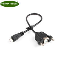 Панельное крепление для принтера с гнездом USB 2,0 B с отверстием для винта к USB Micro B 5 pin 5pin кабель папа 2024 - купить недорого