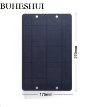 BUHESHUI Free Shipping 6V 6W Monocrystalline PET Solar Panel Solar Cell Battery Bicycle Sharing Share Solar Charger 270*175MM 2024 - buy cheap