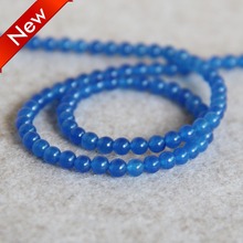 4mm Fashion Natural Light Blue Chalcedony Beads Loose Stone 15inch Hand Made DIY Loose Beads Jewelry Making Design Wholesale 2024 - buy cheap