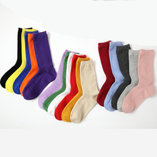 Stylish long high socks Colorful Women Cotton Blend elastic Winter Warm 16 Color for lady girl Wedding fashion Gift Harajuku 2024 - buy cheap