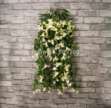 10 unids/lote seda artificial realista 70 cm vid de La Flor de la magnolia colgante Garland planta de la boda decoración del hogar 2024 - compra barato