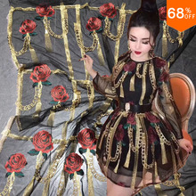 Encajes de gasa suiza, tela de encaje francés de terciopelo africano, moda Rosa week 2024 - compra barato
