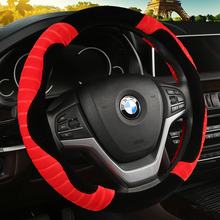 38CM Car Steering Wheel Cover Anti slip PLUSH Cars Wheels Covers Breathable Hand Stitching Steering-Wheel Car-stying Universal 2024 - buy cheap