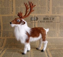cute simulation reindeer toy forest reindeer handicraft doll home decoration gift about 22x7x27cm 2024 - buy cheap