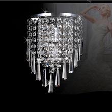 European Crystal led E14 bulb Wall Lamps Stainless Steel LED lamps Crystal led wall lighting bedroom study led lustr wall lamp 2024 - buy cheap