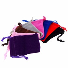 Bolsas de terciopelo suave con cordones, embalaje de regalo de joyería, 5x7cm,7x9cm,9x12cm, 50 Uds. 2024 - compra barato