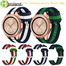 Ремешок нейлоновый для Samsung Galaxy Watch, регулируемый браслет для смарт-часов Samsung Gear s2, спортивный браслет, 20 мм, 42 мм 2024 - купить недорого