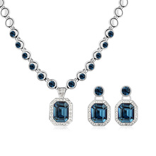 Conjuntos de jóias de moda colar maxi piercing brincos cristais de swarovski acessórios de festa melhores presentes para mulher 2024 - compre barato