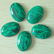 2018 fashion hot sale good quality Malachite Stone Oval CAB CABOCHON for jewelry Accessories 18x25mm wholesale 30pcs/lot  free 2024 - buy cheap