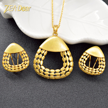 ZEA Dear Jewelry Triangle Jewelry Set For Women Earrings Pendant Necklace Dubai Fashion Jewelry For Party Jewelry Gift Findings 2024 - buy cheap