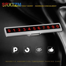 Car Styling Luminous Magnetic Temporary Parking Card Phone Number Card Plate Telephone Number Car Park Stop Car-styling Parking 2024 - buy cheap