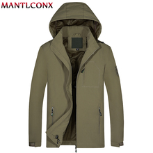Mantlconx plus 6xl 7xl jaqueta fina ao ar livre dos homens casaco casual militar do exército jaqueta masculina verão respirável com capuz 2024 - compre barato