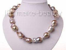 Free shipping stunning big 30mm baroque purple keshi reborn freshwater pearl necklace h1286 2024 - buy cheap